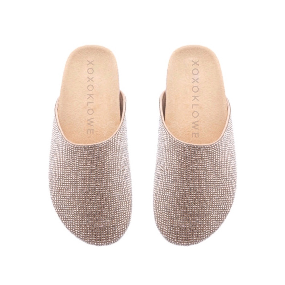 Size 6 Rhinestone Embellished Glam Mule Slides - Picture 7 of 10